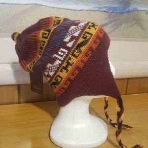 Alpaca hat Earflap Garnet inka Unisex New Unisex